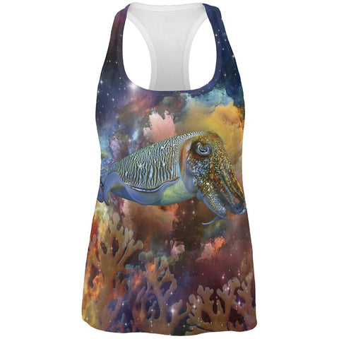 Cuttlefish In Space All Over Womens Work Out Tank Top
