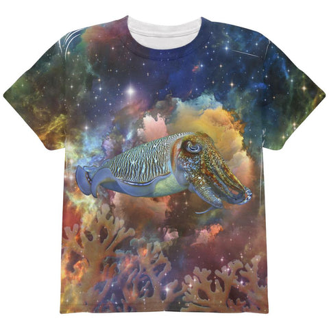 Cuttlefish In Space All Over Youth T Shirt