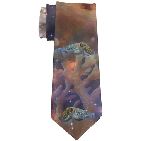 Cuttlefish In Space All Over Neck Tie