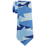 Great White Shark Camo All Over Neck Tie