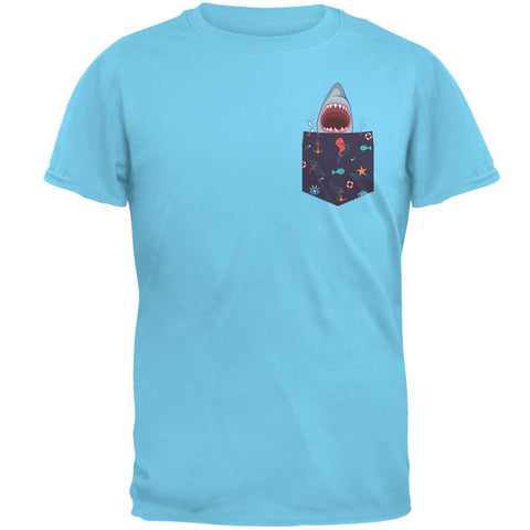 Faux Pocket Shark Mens T Shirt