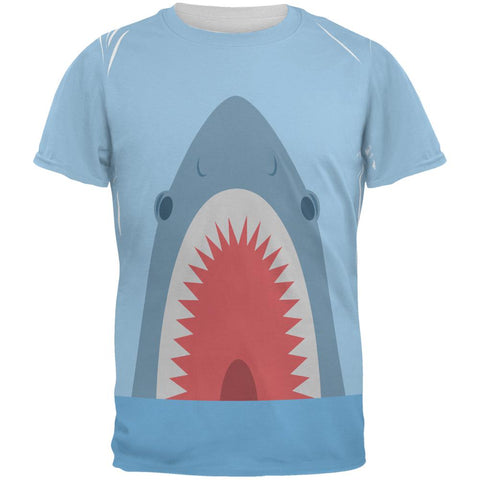 Cute Fun Shark Attack All Over Mens T Shirt