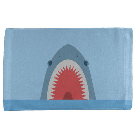 Cute Fun Shark Attack All Over Hand Towel