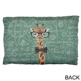 Giraffe Geek Math Formulas Pillow Case