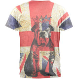 English British Bulldog Crown Grunge Flag Mens T Shirt