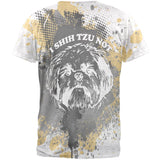 I Shih Tzu Not Funny Splatter Grunge Mens T Shirt