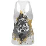 I Shih Tzu Not Funny Splatter Grunge All Over Womens Work Out Tank Top
