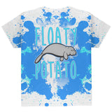 Floaty Potato Manatee Funny Grunge Splatter All Over Youth T Shirt