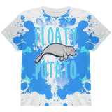 Floaty Potato Manatee Funny Grunge Splatter All Over Youth T Shirt