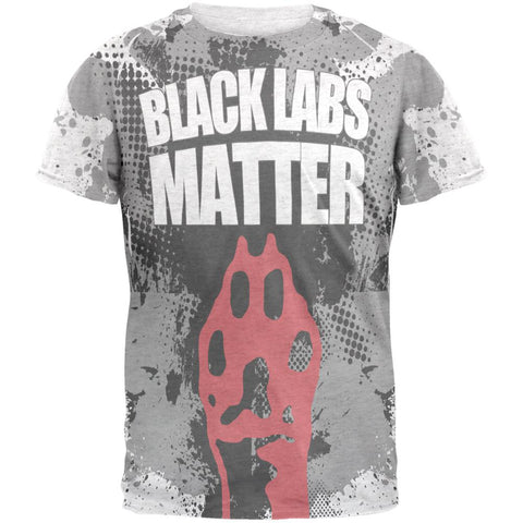 Black Labs Matter Funny Splatter Mens T Shirt