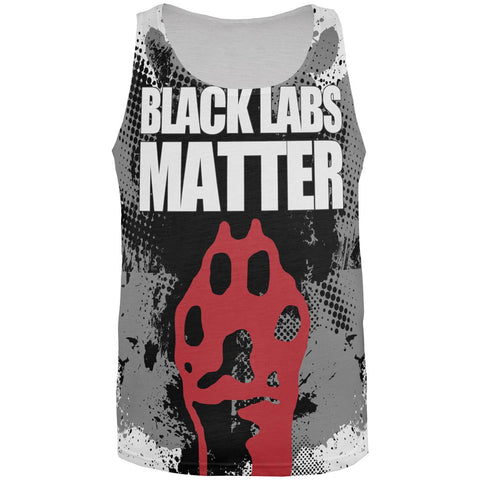 Black Labs Matter Funny Splatter All Over Mens Tank Top