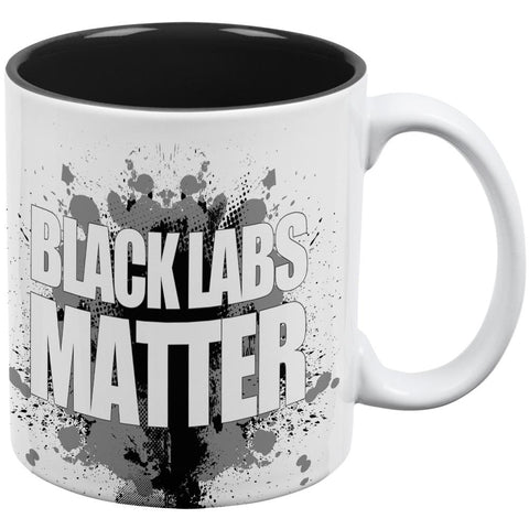 Black Labs Matter Funny Splatter All Over Coffee Mug