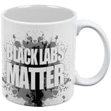 Black Labs Matter Funny Splatter All Over Coffee Mug