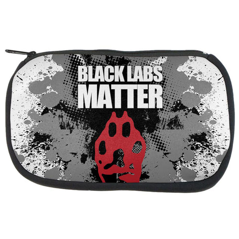 Black Labs Matter Funny Splatter Makeup Bag