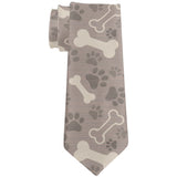 Dog Bone Treat Fun Pattern All Over Neck Tie  front view