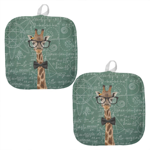 Giraffe Math Geek Formulas All Over Pot Holder (Set of 2)