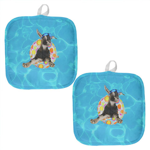 Whatever Floats Your Goat All Over Pot Holder (Set of 2)