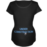 Under Construction Baby Boy Maternity Soft T Shirt  front view