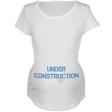 Under Construction Baby Boy Maternity Soft T Shirt  front view