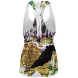 Great Blue Heron Abstract Paint All Over Womens Work Out Tank Top