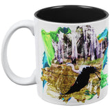 Great Blue Heron Abstract Paint All Over Coffee Mug