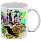Great Blue Heron Abstract Paint All Over Coffee Mug