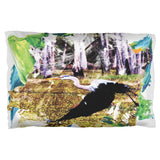 Great Blue Heron Abstract Paint Pillow Case