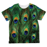 Peacock Feathers All Over Toddler T Shirt