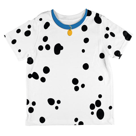 Dog Dalmatian Costume Blue Collar All Over Toddler T Shirt