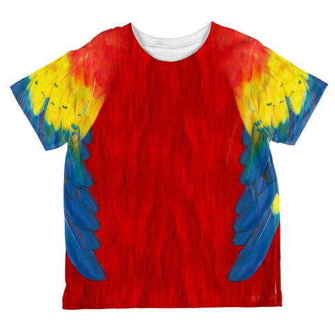 Halloween Scarlet Macaw Parrot Costume All Over Toddler T Shirt