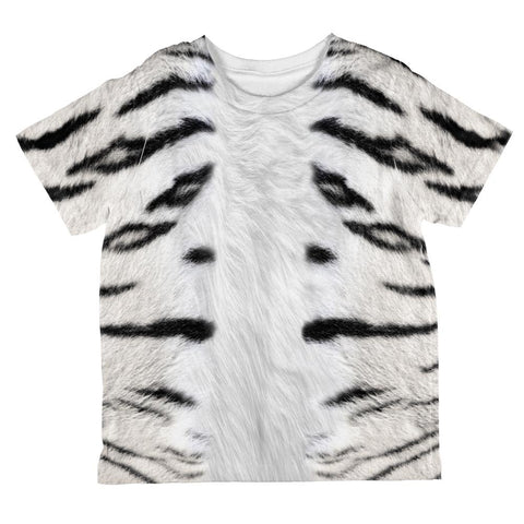 Halloween White Tiger Costume All Over Toddler T Shirt