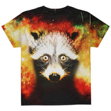 Galaxy Trash Panda Raccoon All Over Youth T Shirt