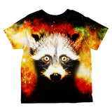 Galaxy Trash Panda Raccoon All Over Toddler T Shirt