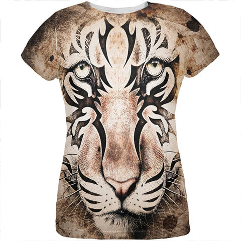 Tiger Eye Ghost And The Darkness All Over Womens T Shirt