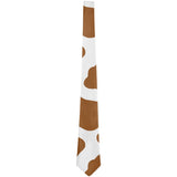 Halloween Costume Brown Spot Cow All Over Neck Tie