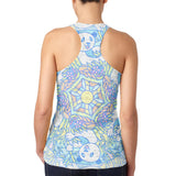 Trippy Panda Mandala Vintage Juniors Burnout Racerback Tank Top