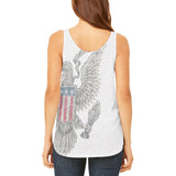 4th Of July Born Free Vintage American Eagle Juniors Flowy Side Slit Tank Top