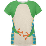 Halloween Green Tree Frog Costume All Over Womens T Shirt