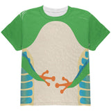 Halloween Green Tree Frog Costume All Over Youth T Shirt