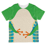 Halloween Green Tree Frog Costume All Over Toddler T Shirt