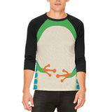 Halloween Green Tree Frog Costume Mens Raglan T Shirt