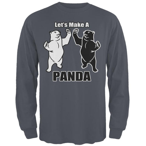 Let's Make A Panda Funny Mens Long Sleeve T Shirt
