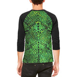 Halloween Green Snake Snakeskin Costume Mens Raglan T Shirt