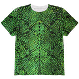 Halloween Green Snake Snakeskin Costume All Over Youth T Shirt