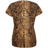 Halloween Desert Brown Snake Snakeskin Costume All Over Womens T Shirt