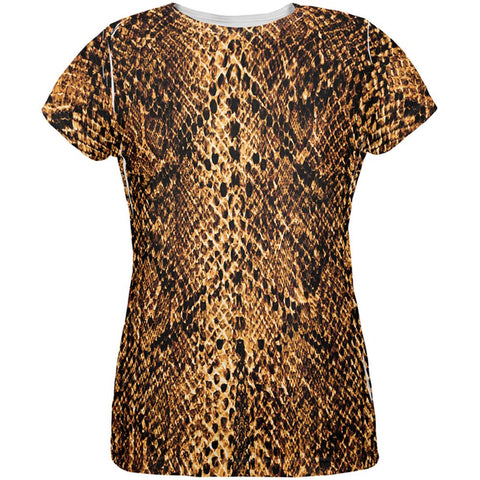 Halloween Desert Brown Snake Snakeskin Costume All Over Womens T Shirt