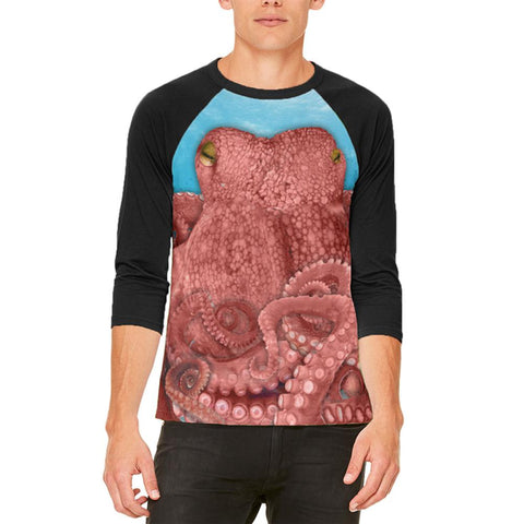 Halloween Costume Octopus Costume Mens Raglan T Shirt