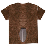 Halloween Beaver Costume All Over Youth T Shirt