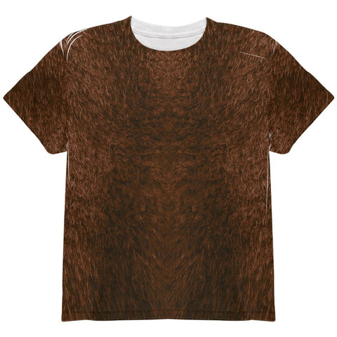 Halloween Beaver Costume All Over Youth T Shirt