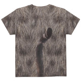 Halloween Grey Cat Costume All Over Youth T Shirt